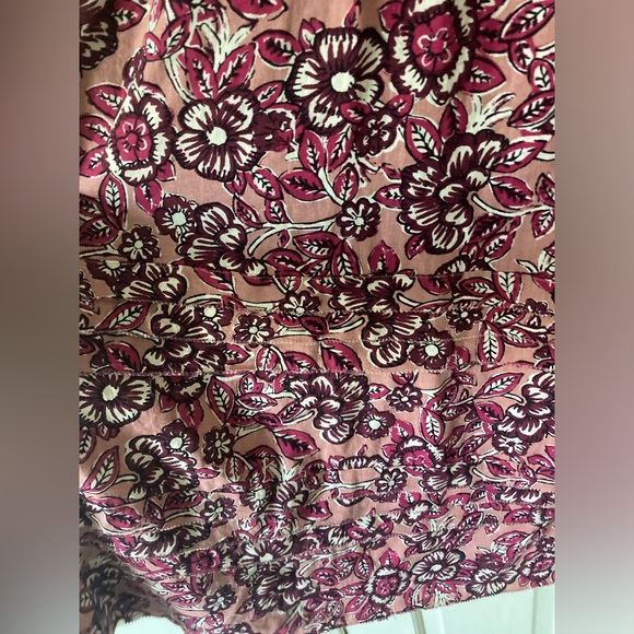 Faherty Isha MIDI Dress Linen Blend Size Medium Rose Desert Bloom Summer Beach - Picture 8 of 14